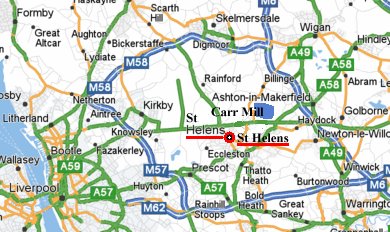 St Helens city map